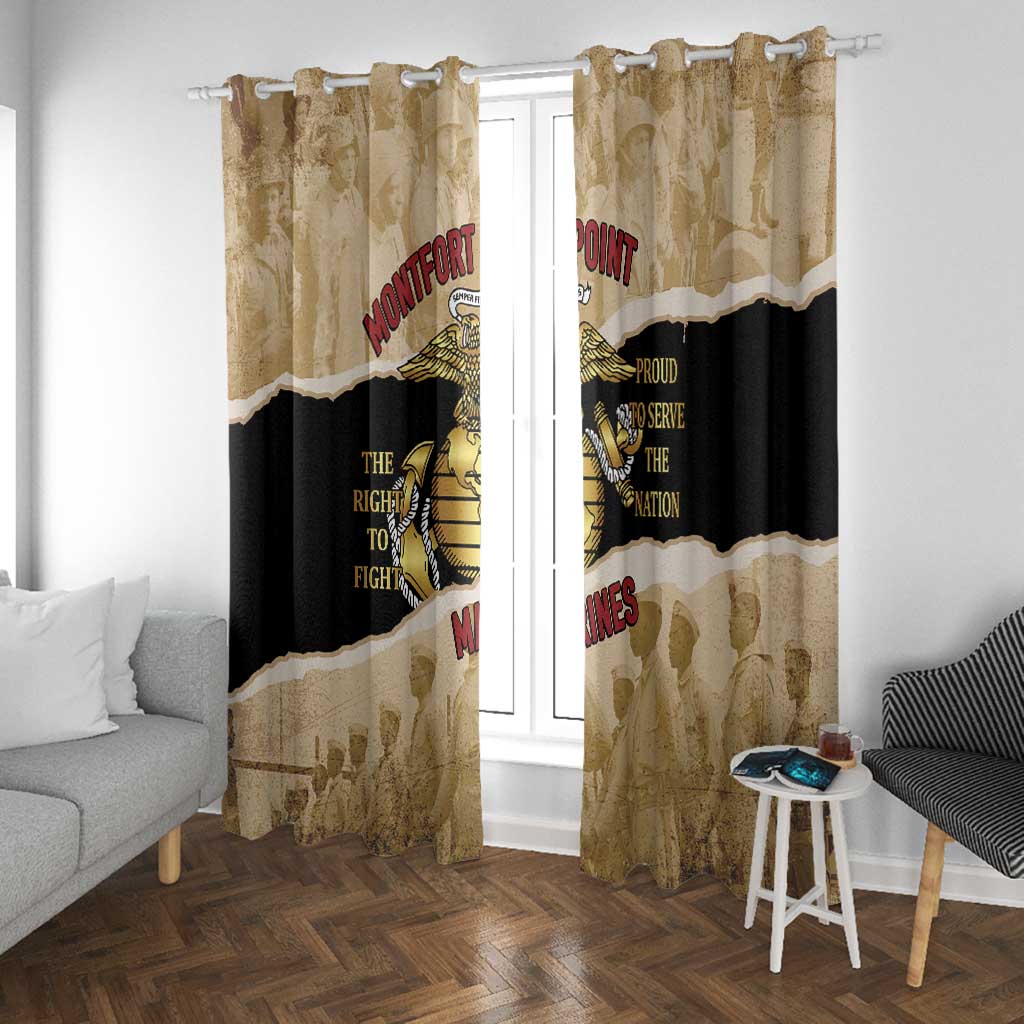 Montfort Point Marines Window Curtain African American First To Fight Prejudice