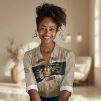 Montfort Point Marines Women Casual Shirt African American First To Fight Prejudice