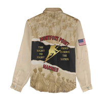 Montfort Point Marines Women Casual Shirt African American First To Fight Prejudice
