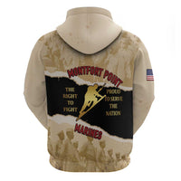 Montfort Point Marines Zip Hoodie African American First To Fight Prejudice