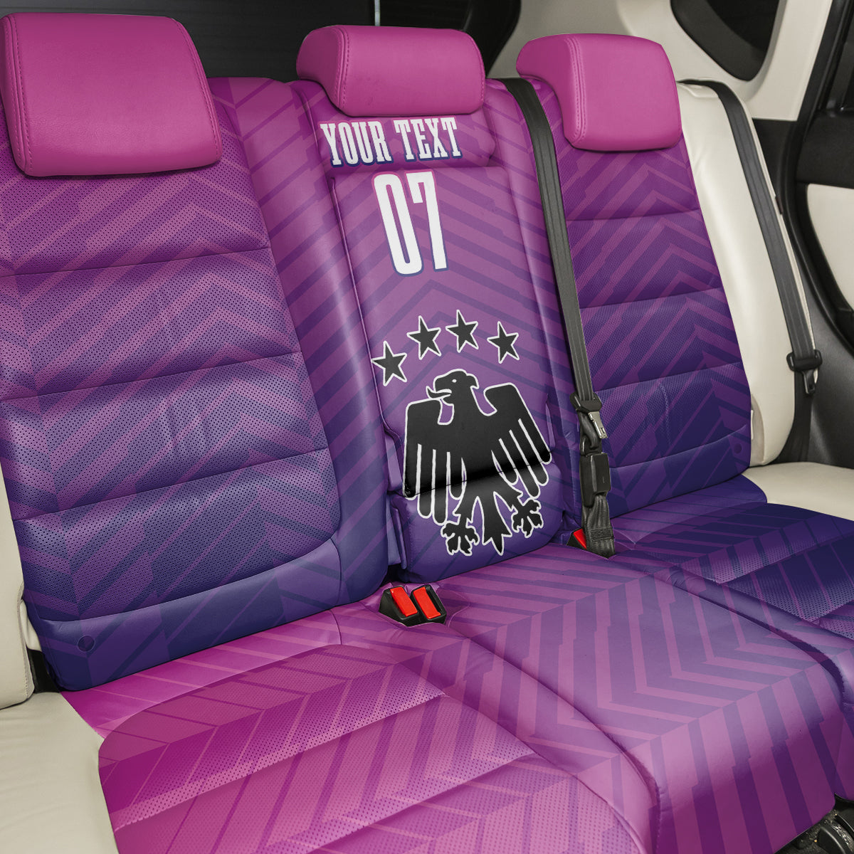 Germany Football Back Car Seat Cover Nationalelf Pink Revolution LT7 - Wonder Print Shop