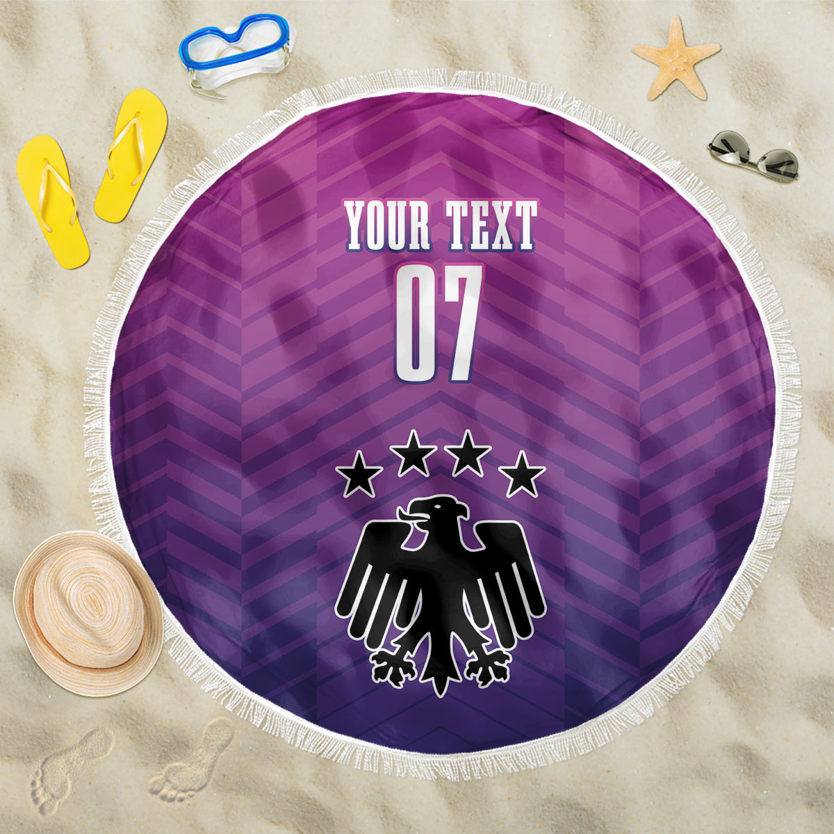 Germany Football Beach Blanket Nationalelf Pink Revolution LT7 - Wonder Print Shop