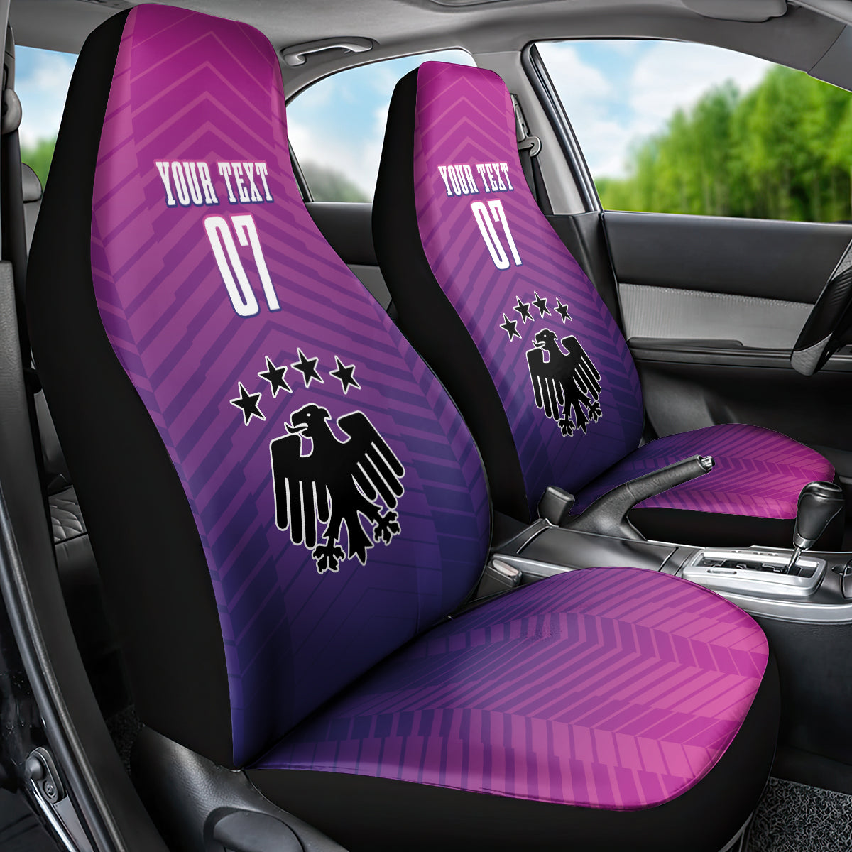 Germany Football Car Seat Cover Nationalelf Pink Revolution LT7 - Wonder Print Shop