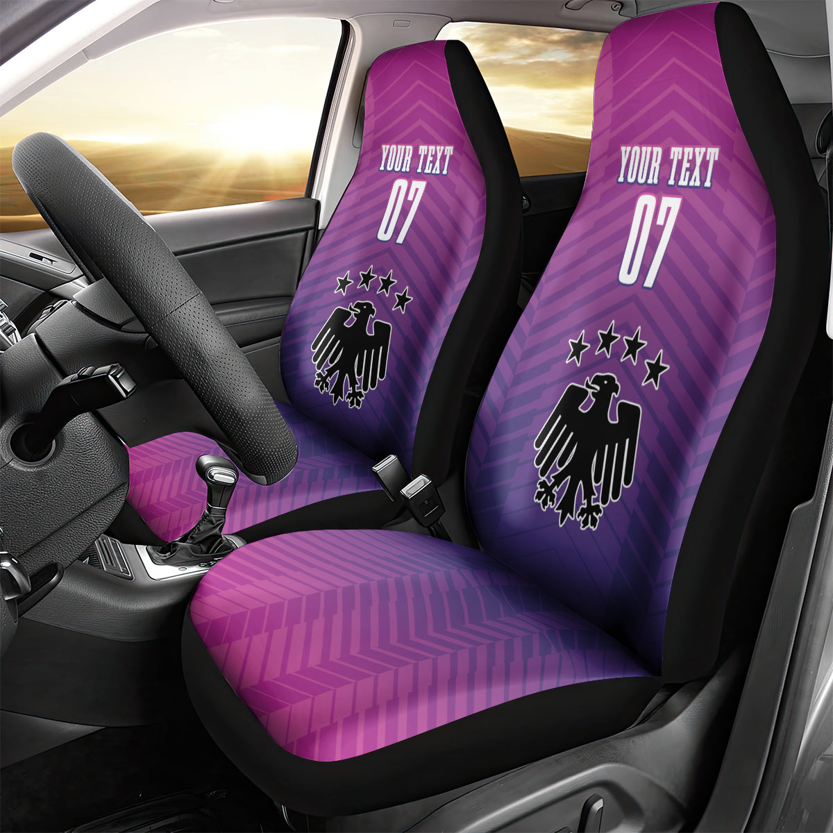 Germany Football Car Seat Cover Nationalelf Pink Revolution LT7 - Wonder Print Shop
