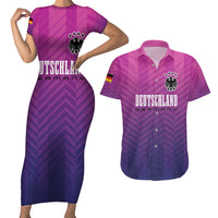 Germany Football Couples Matching Short Sleeve Bodycon Dress and Hawaiian Shirt Nationalelf Pink Revolution LT7 - Wonder Print Shop
