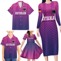 Germany Football Family Matching Long Sleeve Bodycon Dress and Hawaiian Shirt Nationalelf Pink Revolution LT7 - Wonder Print Shop