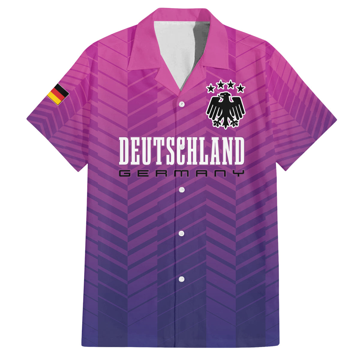 Germany Football Family Matching Off The Shoulder Long Sleeve Dress and Hawaiian Shirt Nationalelf Pink Revolution - Wonder Print Shop