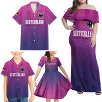 Germany Football Family Matching Off Shoulder Maxi Dress and Hawaiian Shirt Nationalelf Pink Revolution LT7 - Wonder Print Shop