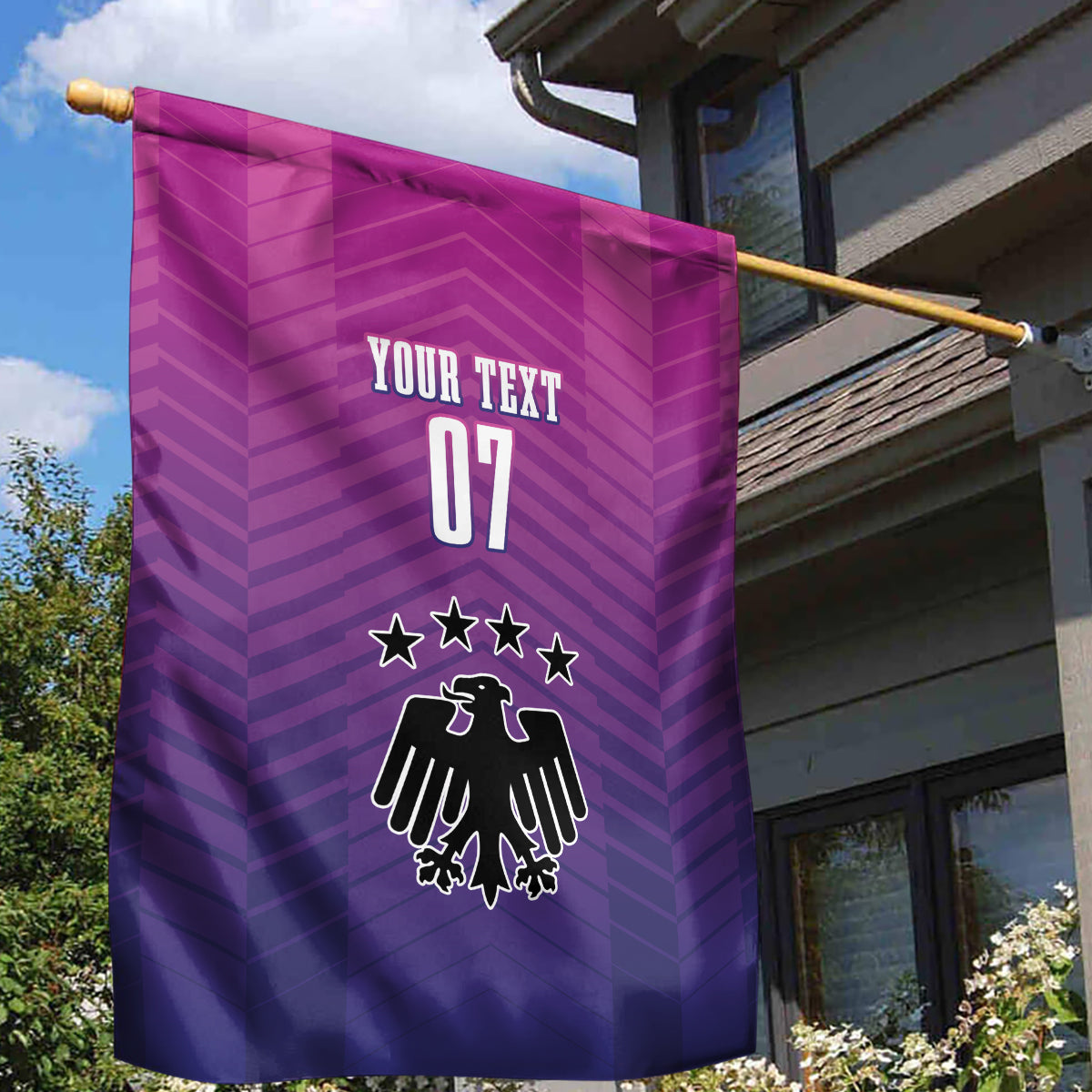 Germany Football Garden Flag Nationalelf Pink Revolution - Wonder Print Shop