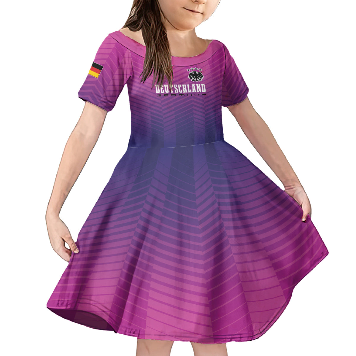 Germany Football Kid Short Sleeve Dress Nationalelf Pink Revolution - Wonder Print Shop