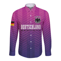 Germany Football Long Sleeve Button Shirt Nationalelf Pink Revolution - Wonder Print Shop