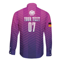 Germany Football Long Sleeve Button Shirt Nationalelf Pink Revolution - Wonder Print Shop