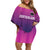 Germany Football Off Shoulder Short Dress Nationalelf Pink Revolution - Wonder Print Shop