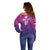 Germany Football Off Shoulder Sweater Nationalelf Pink Revolution - Wonder Print Shop