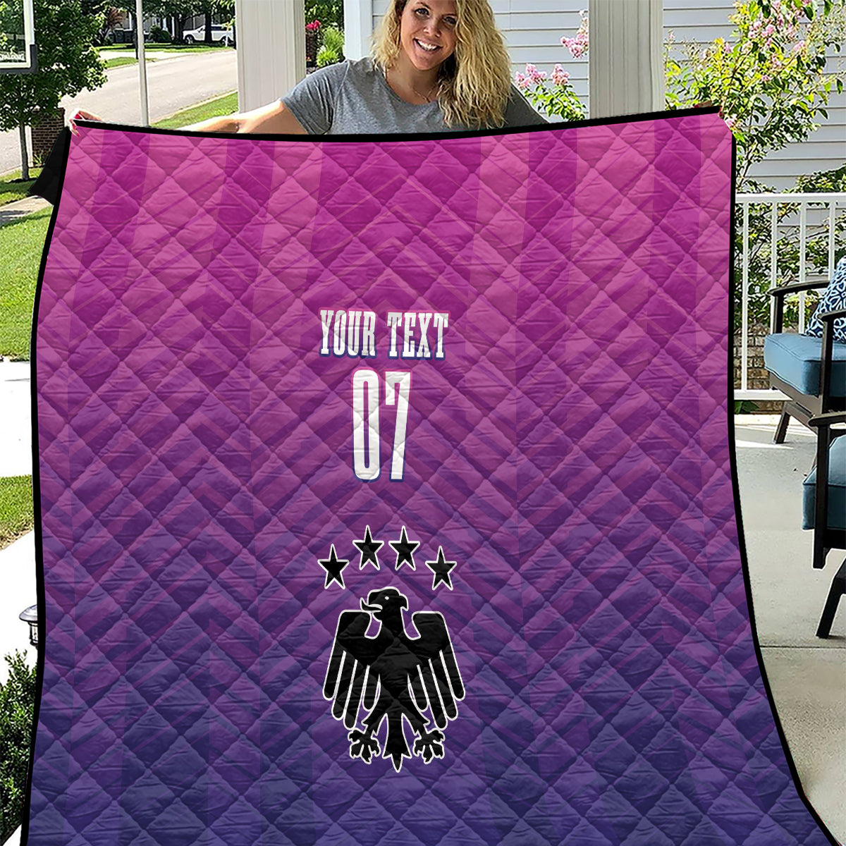 Germany Football Quilt Nationalelf Pink Revolution - Wonder Print Shop