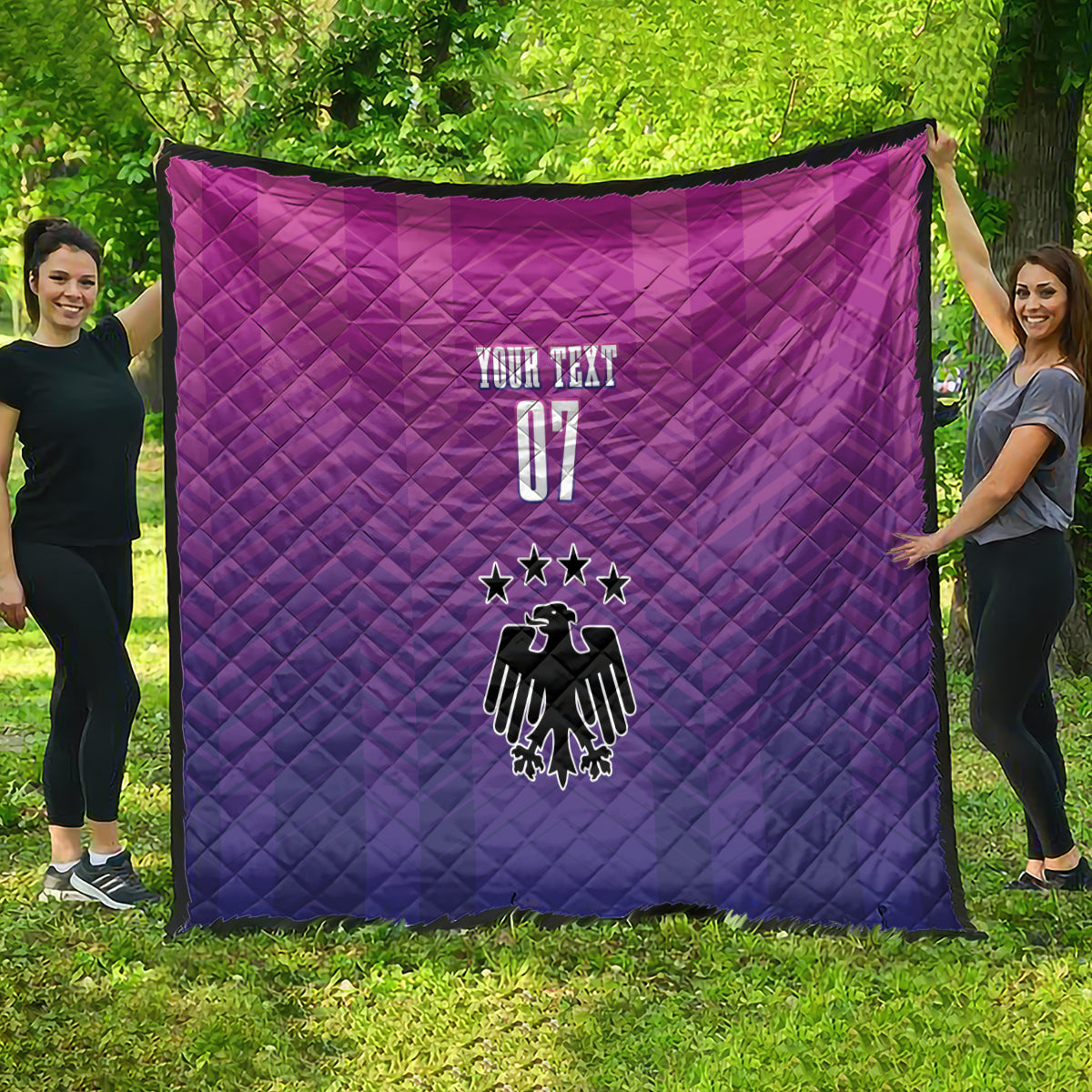 Germany Football Quilt Nationalelf Pink Revolution - Wonder Print Shop