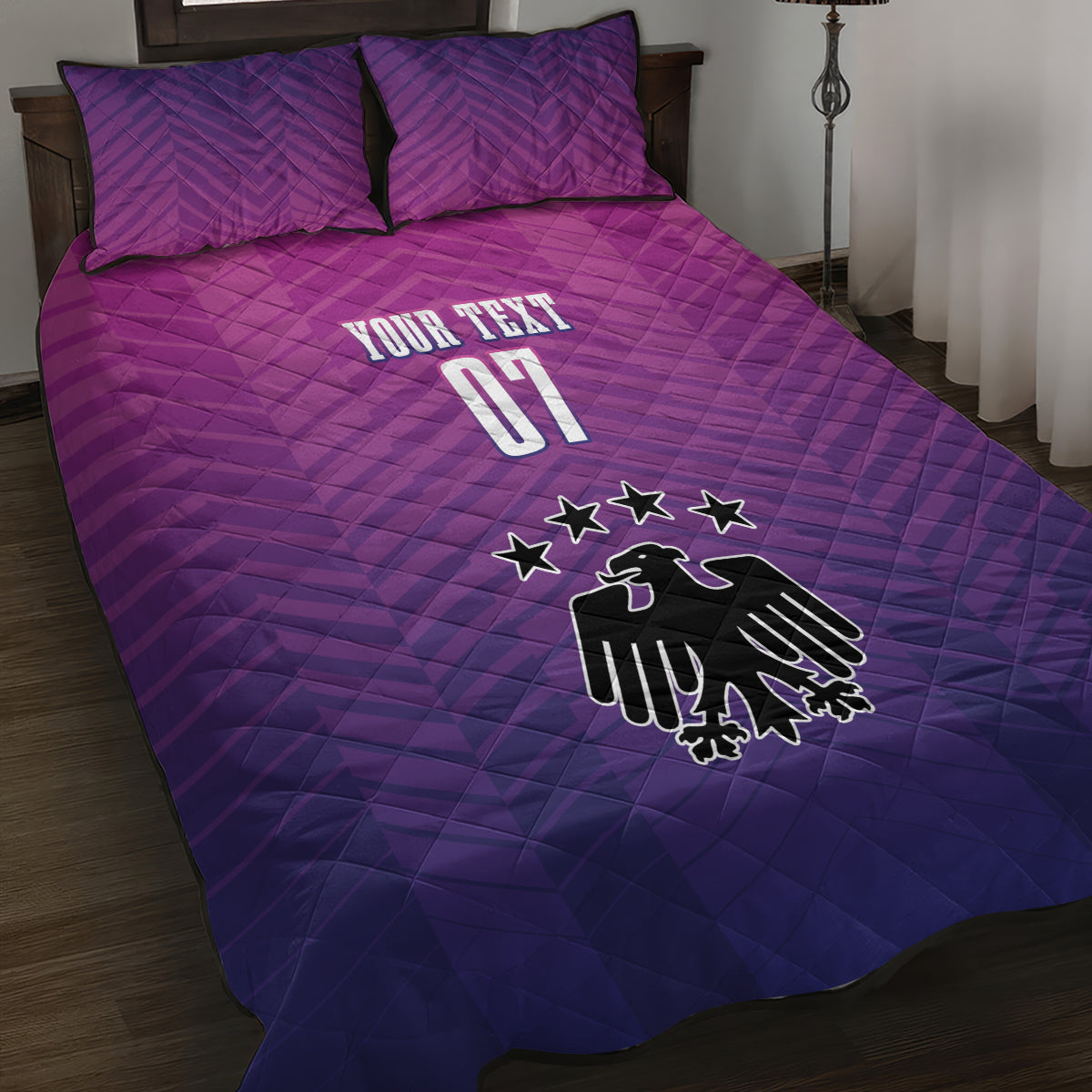 Germany Football Quilt Bed Set Nationalelf Pink Revolution - Wonder Print Shop