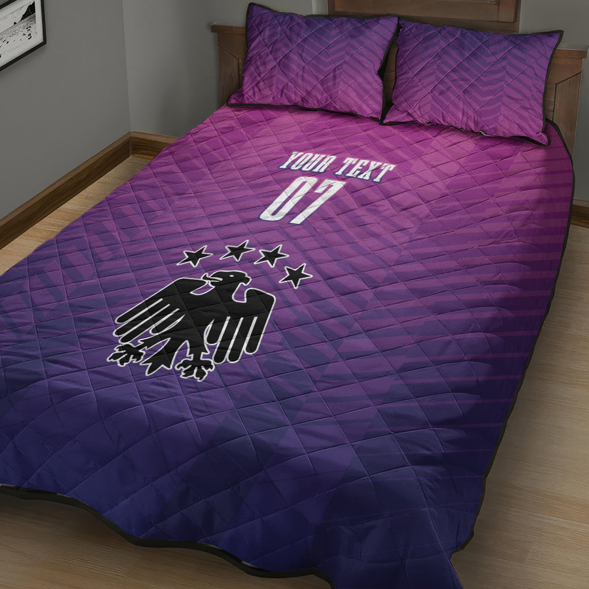 Germany Football Quilt Bed Set Nationalelf Pink Revolution - Wonder Print Shop