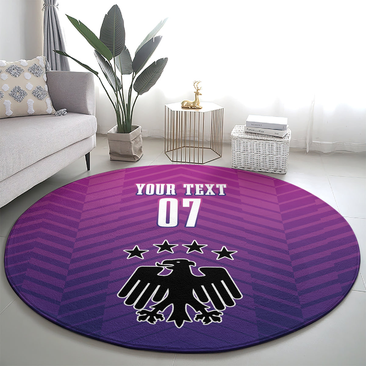 Germany Football Round Carpet Nationalelf Pink Revolution