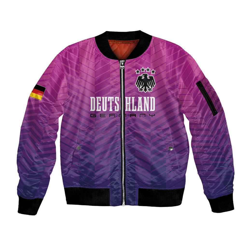 Germany Football Sleeve Zip Bomber Jacket Nationalelf Pink Revolution - Wonder Print Shop