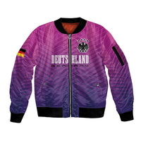 Germany Football Sleeve Zip Bomber Jacket Nationalelf Pink Revolution - Wonder Print Shop