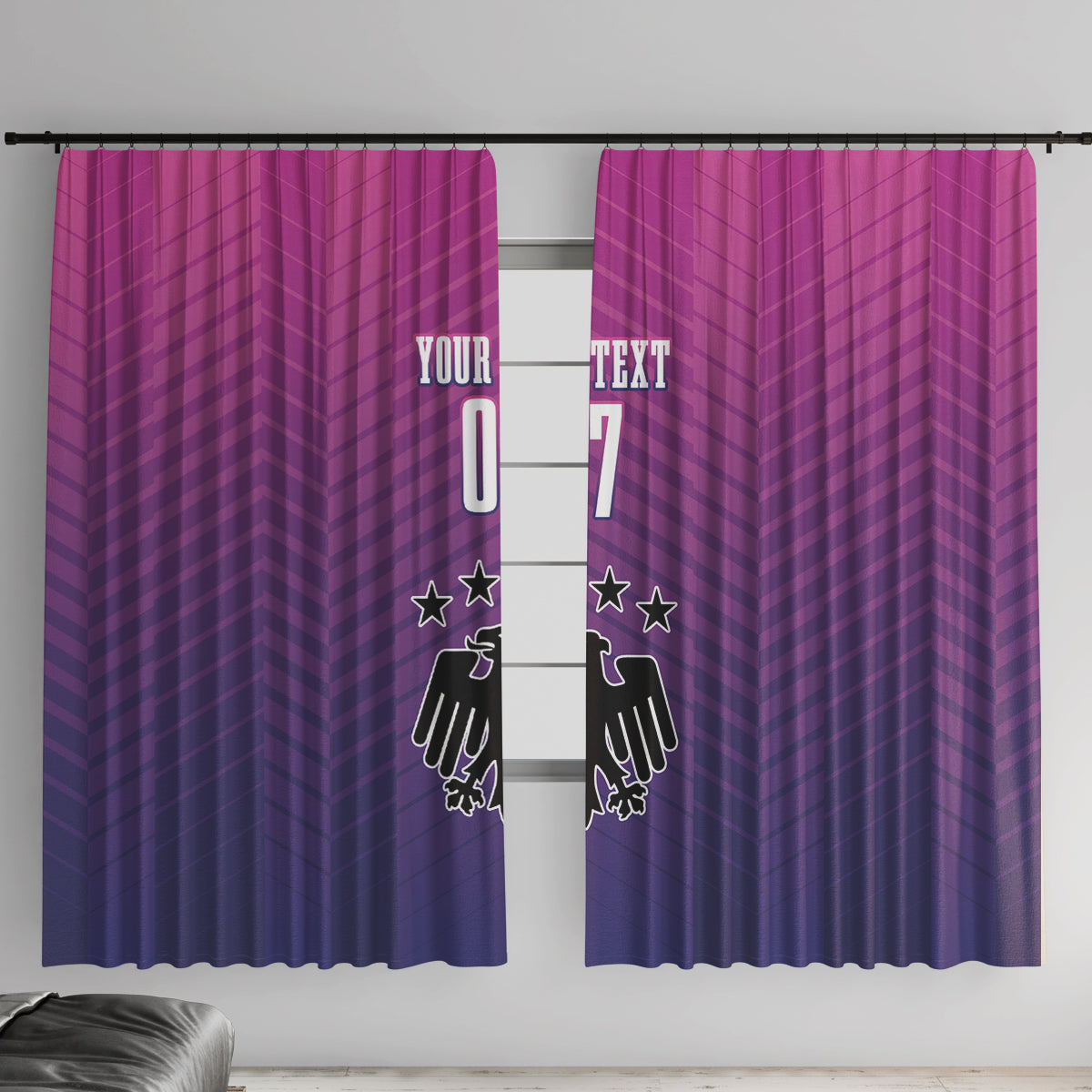 Germany Football Window Curtain Nationalelf Pink Revolution - Wonder Print Shop