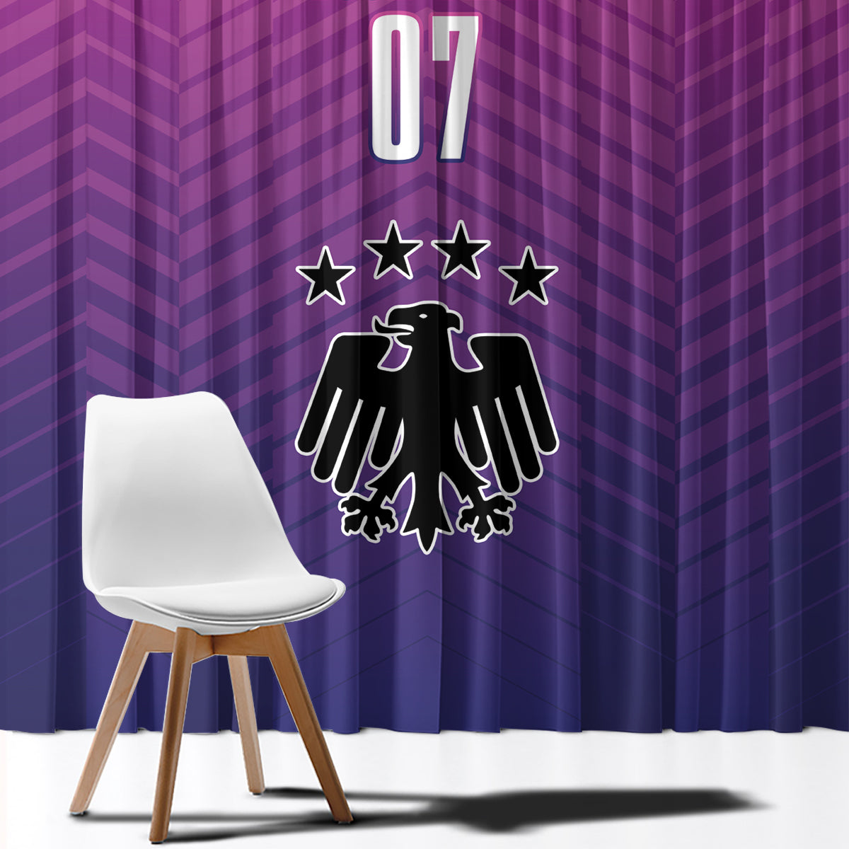 Germany Football Window Curtain Nationalelf Pink Revolution - Wonder Print Shop