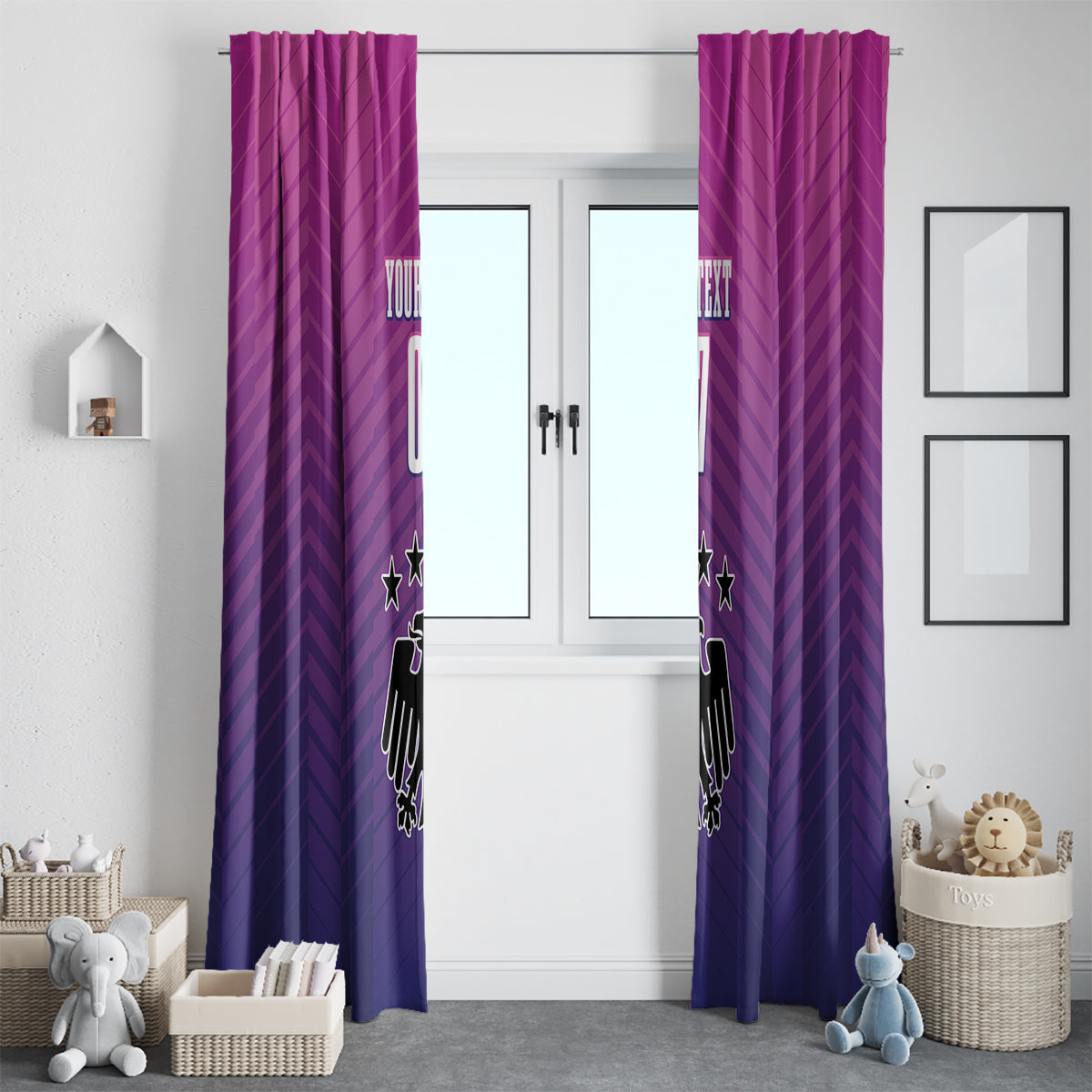 Germany Football Window Curtain Nationalelf Pink Revolution - Wonder Print Shop