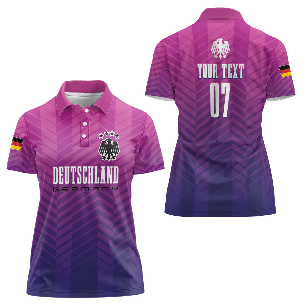 Germany Football Women Polo Shirt Nationalelf Pink Revolution - Wonder Print Shop