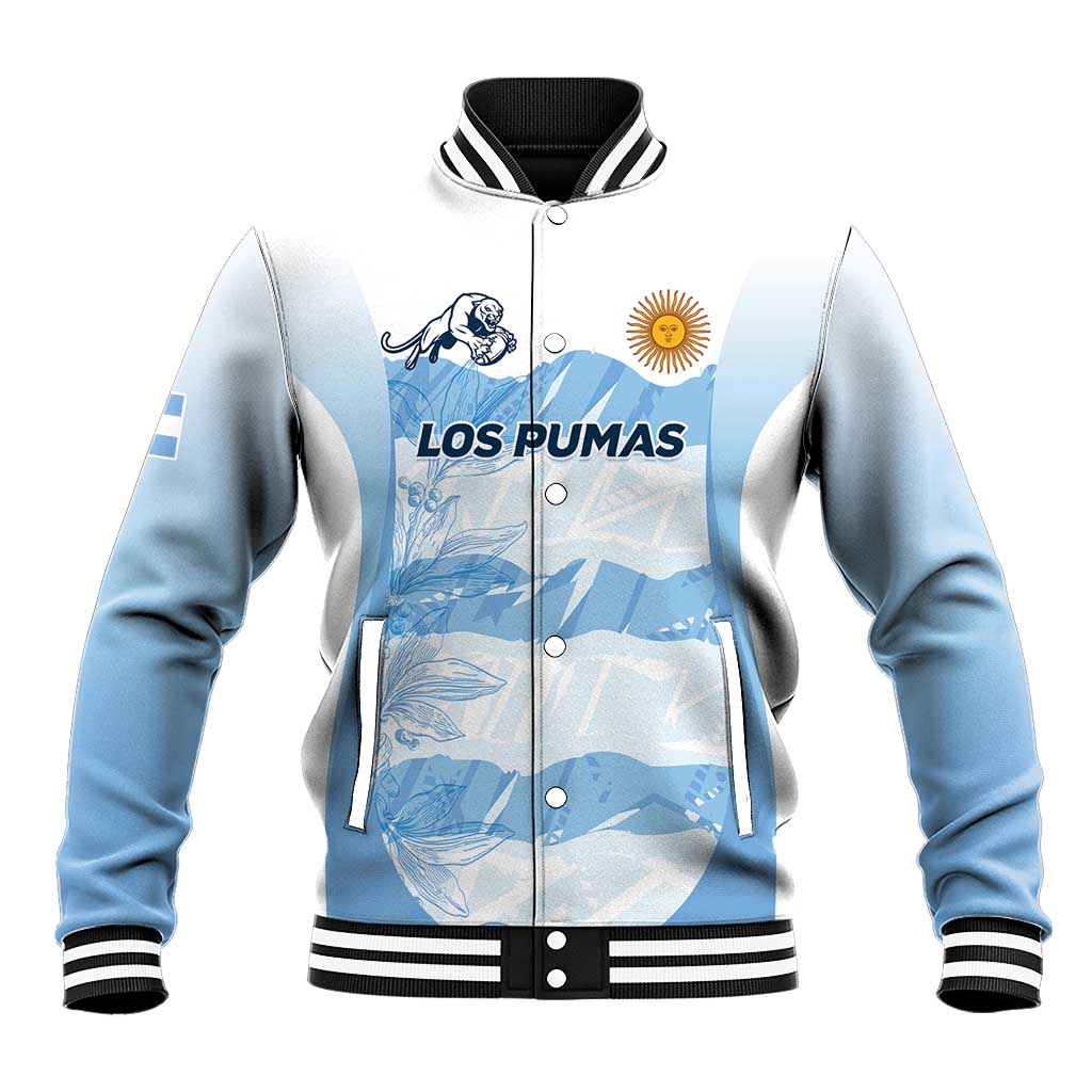 Argentina Rugby Los Pumas Custom Baseball Jacket Traditional Colors - Wonder Print Shop