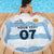 Argentina Rugby Los Pumas Custom Beach Blanket Traditional Colors - Wonder Print Shop