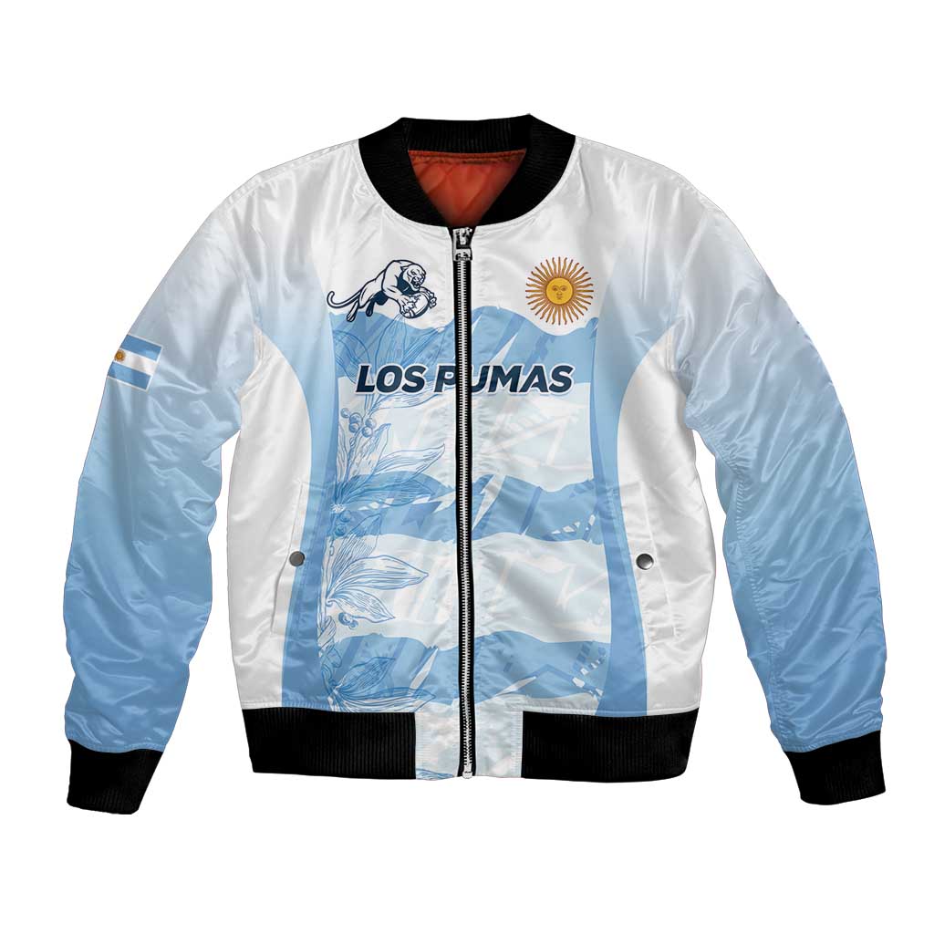 Argentina Rugby Los Pumas Custom Bomber Jacket Traditional Colors - Wonder Print Shop