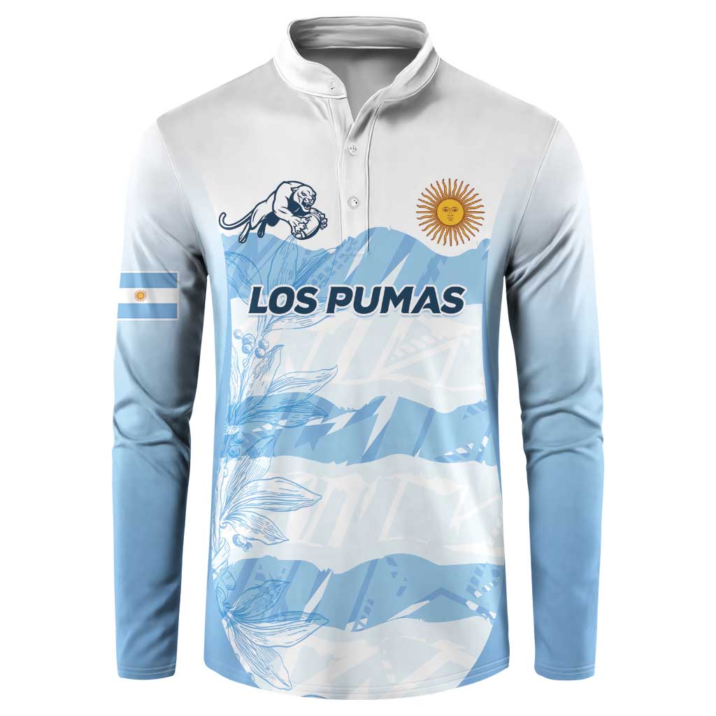 Argentina Rugby Los Pumas Custom Button Sweatshirt Traditional Colors - Wonder Print Shop