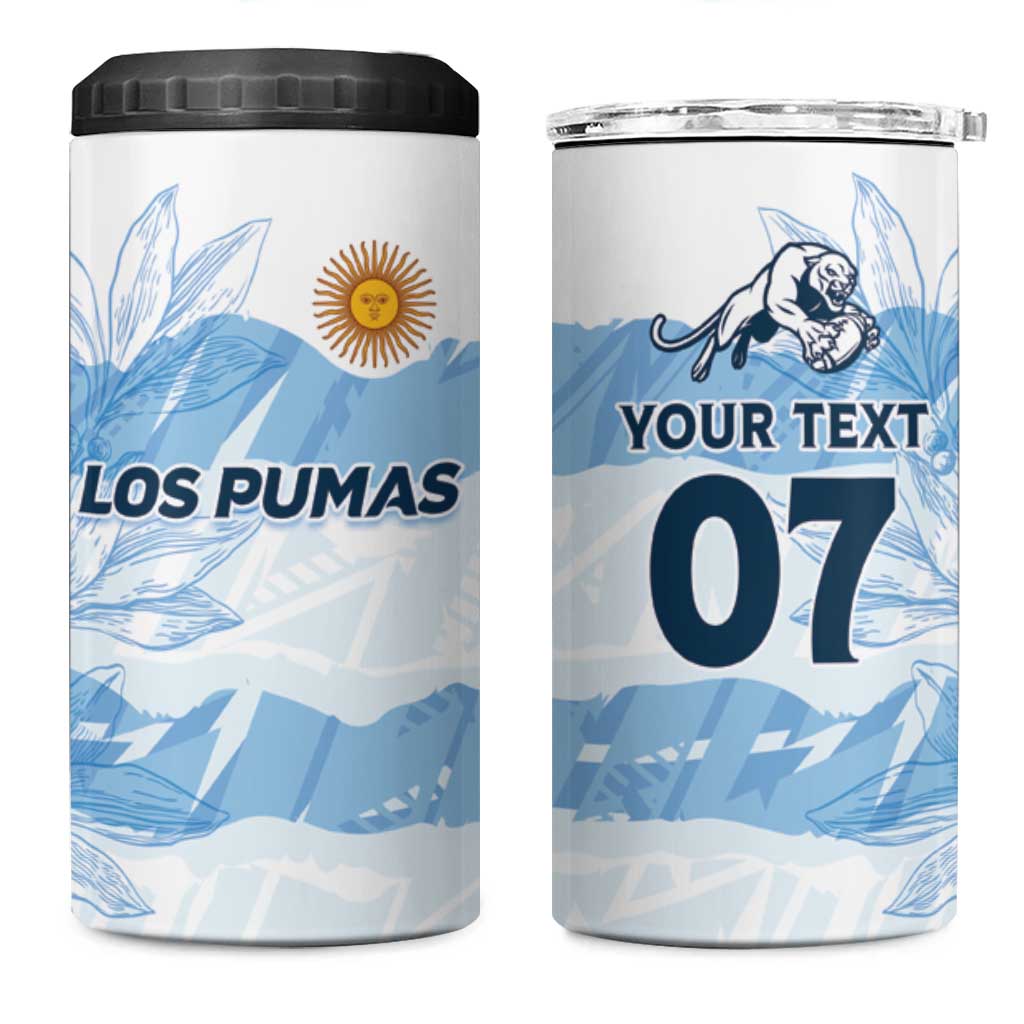 Argentina Rugby Los Pumas Custom 4 in 1 Can Cooler Tumbler Traditional Colors - Wonder Print Shop