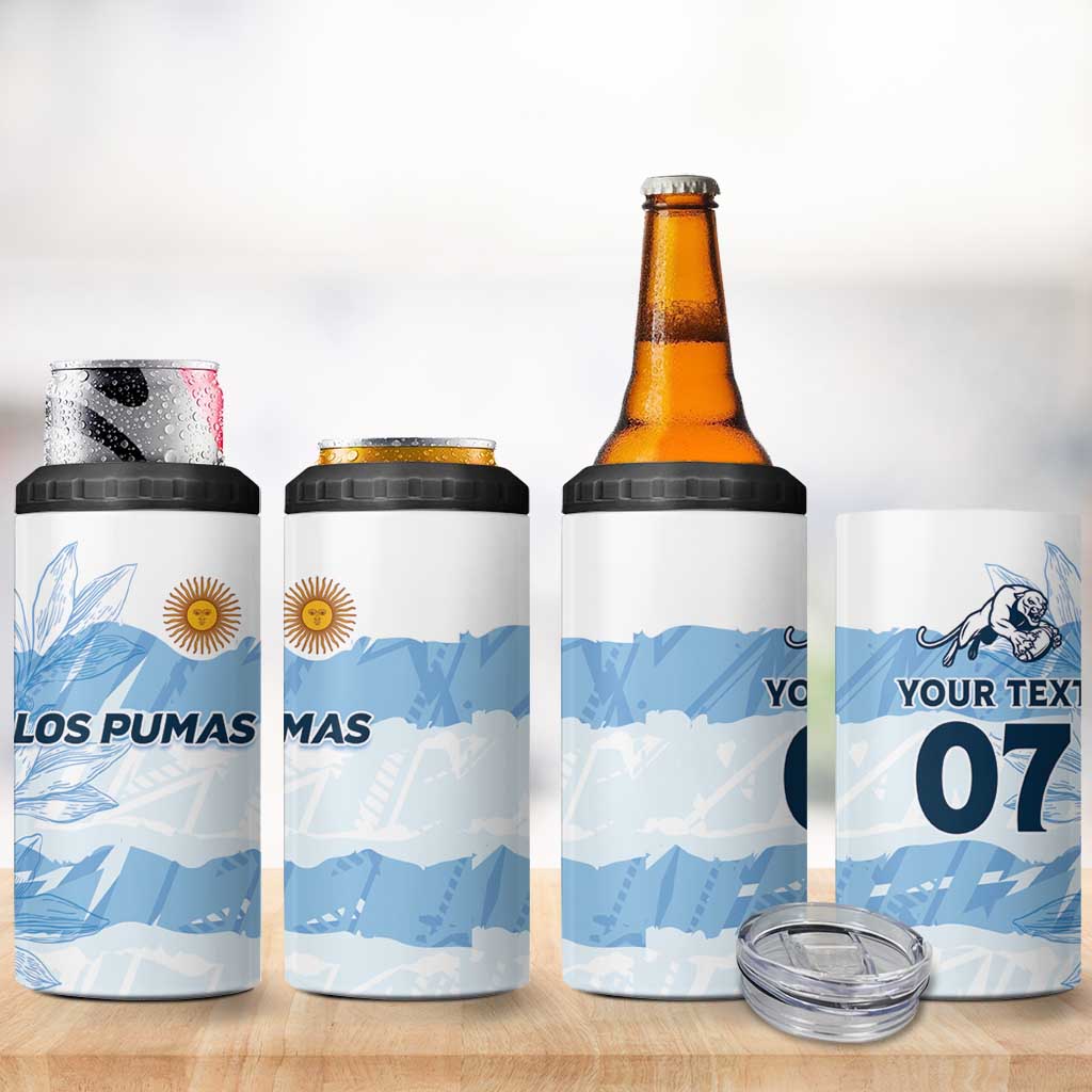 Argentina Rugby Los Pumas Custom 4 in 1 Can Cooler Tumbler Traditional Colors - Wonder Print Shop