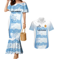 Argentina Rugby Los Pumas Custom Couples Matching Mermaid Dress and Hawaiian Shirt Traditional Colors - Wonder Print Shop