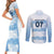 Argentina Rugby Los Pumas Custom Couples Matching Short Sleeve Bodycon Dress and Long Sleeve Button Shirt Traditional Colors - Wonder Print Shop