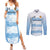 Argentina Rugby Los Pumas Custom Couples Matching Summer Maxi Dress and Long Sleeve Button Shirt Traditional Colors - Wonder Print Shop