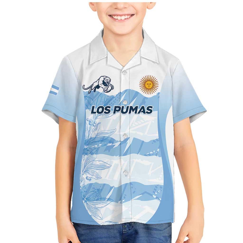 Argentina Rugby Los Pumas Custom Family Matching Mermaid Dress and Hawaiian Shirt Traditional Colors - Wonder Print Shop