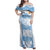 Argentina Rugby Los Pumas Custom Family Matching Off Shoulder Maxi Dress and Hawaiian Shirt Traditional Colors - Wonder Print Shop