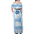 Argentina Rugby Los Pumas Custom Family Matching Off Shoulder Maxi Dress and Hawaiian Shirt Traditional Colors - Wonder Print Shop