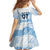 Argentina Rugby Los Pumas Custom Family Matching Off Shoulder Short Dress and Hawaiian Shirt Traditional Colors - Wonder Print Shop