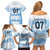 Argentina Rugby Los Pumas Custom Family Matching Off Shoulder Short Dress and Hawaiian Shirt Traditional Colors - Wonder Print Shop