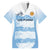 Argentina Rugby Los Pumas Custom Family Matching Off Shoulder Short Dress and Hawaiian Shirt Traditional Colors - Wonder Print Shop
