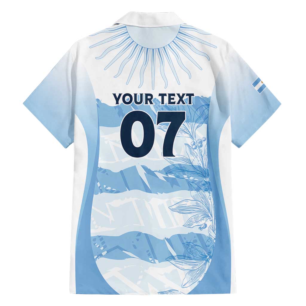 Argentina Rugby Los Pumas Custom Family Matching Off Shoulder Short Dress and Hawaiian Shirt Traditional Colors - Wonder Print Shop
