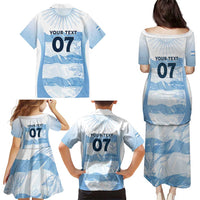 Argentina Rugby Los Pumas Custom Family Matching Puletasi and Hawaiian Shirt Traditional Colors - Wonder Print Shop