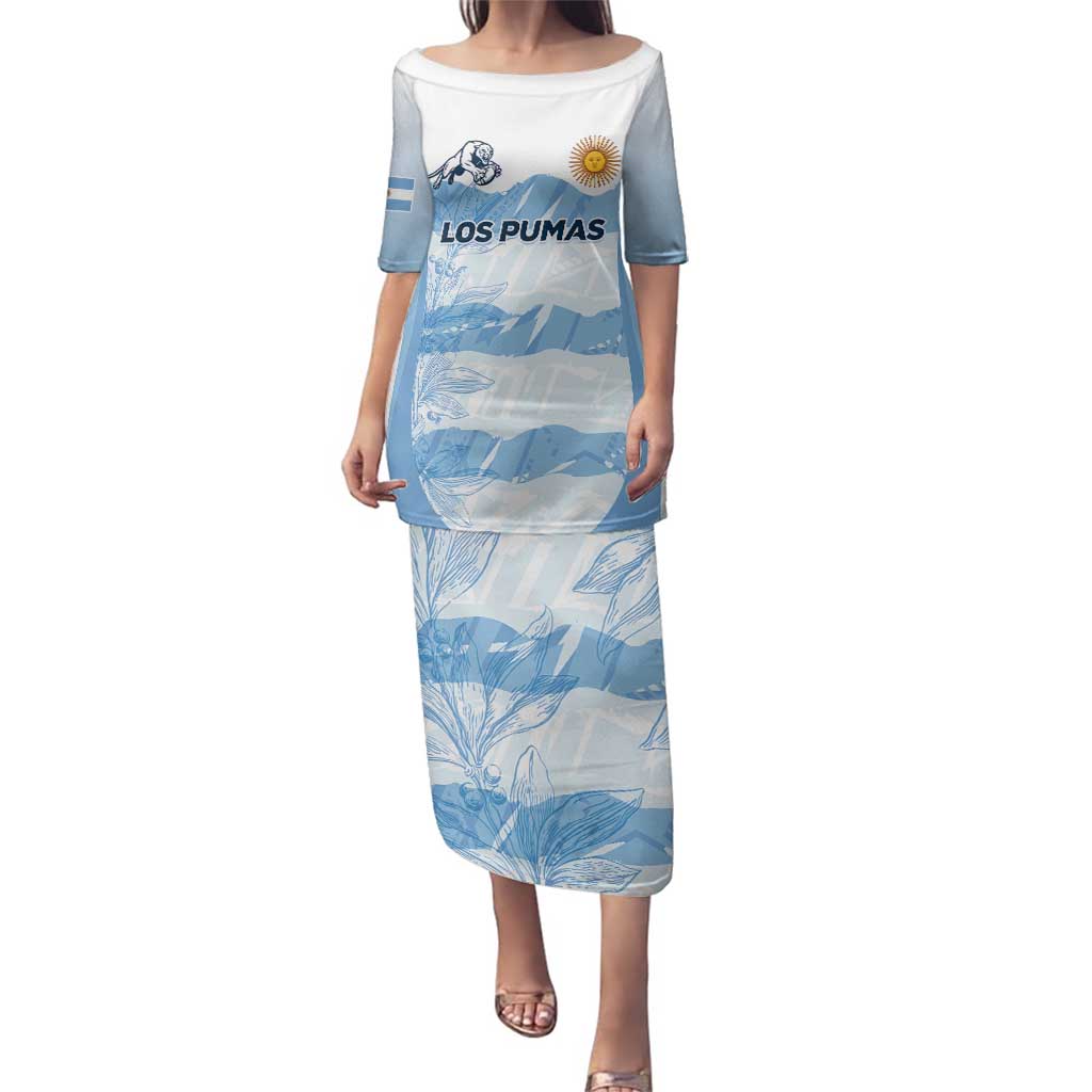 Argentina Rugby Los Pumas Custom Family Matching Puletasi and Hawaiian Shirt Traditional Colors - Wonder Print Shop