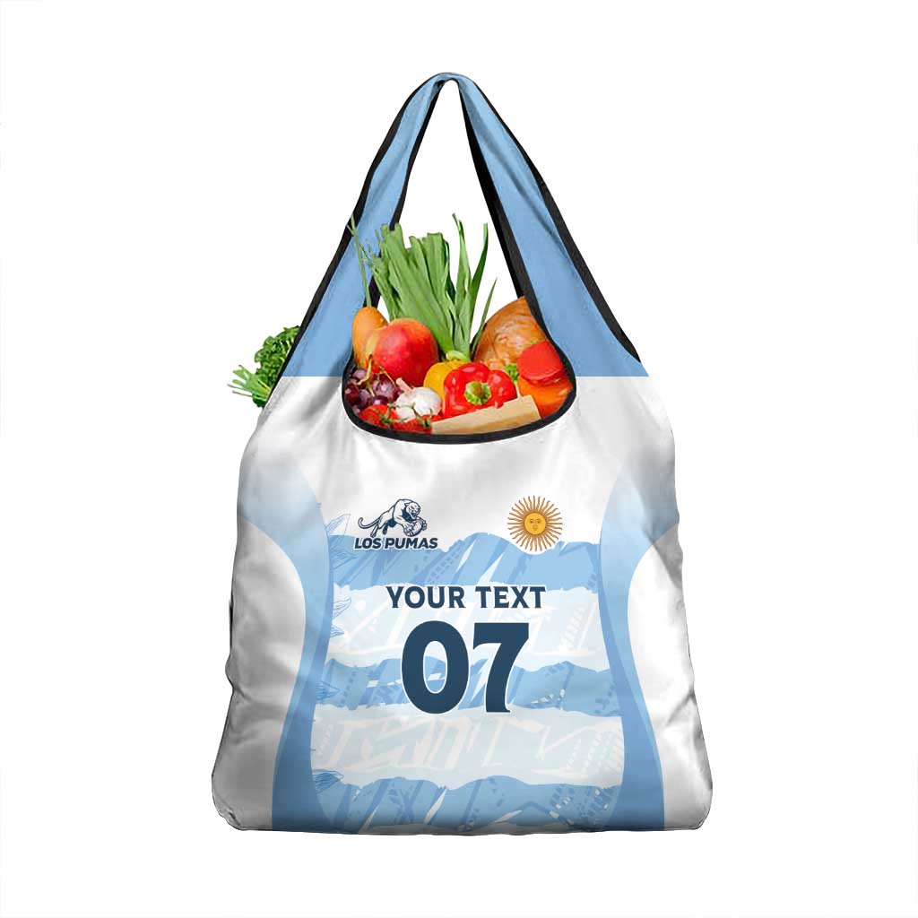 Argentina Rugby Los Pumas Custom Grocery Bag Traditional Colors - Wonder Print Shop