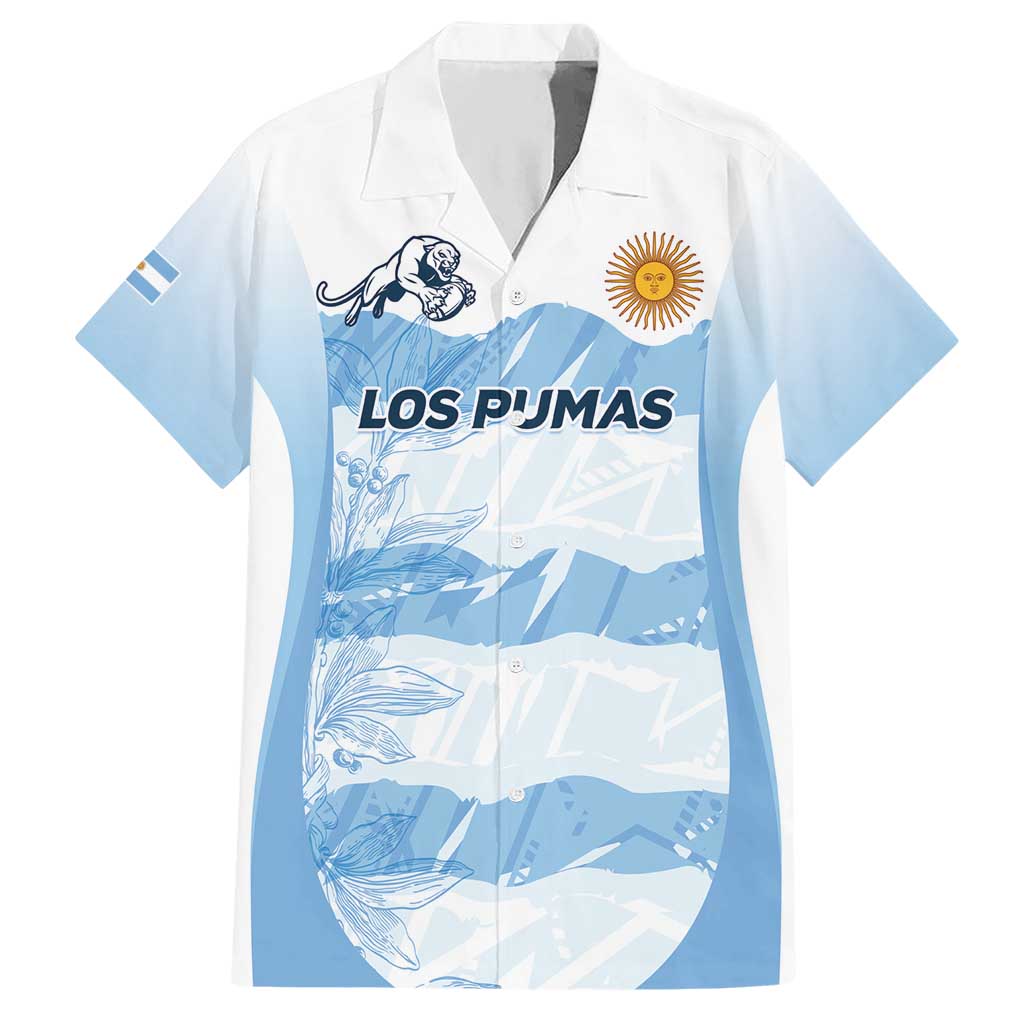 Argentina Rugby Los Pumas Custom Hawaiian Shirt Traditional Colors - Wonder Print Shop