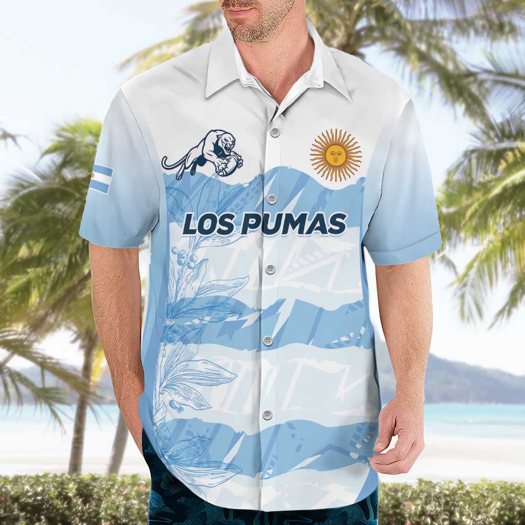 Argentina Rugby Los Pumas Custom Hawaiian Shirt Traditional Colors - Wonder Print Shop